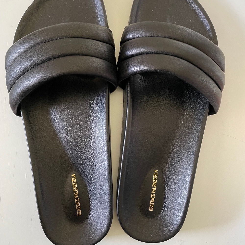 Beatrice Valenzuela Black Sandalia Slide Size 8